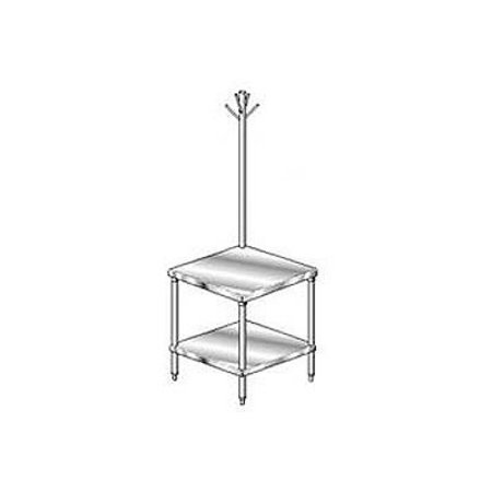 AERO Aero Manufacturing Mixer Stand W/ Galv Shelf, 14 Ga 304 Stainless Steel Top, 24"W x 24"D 2MGRU-2424